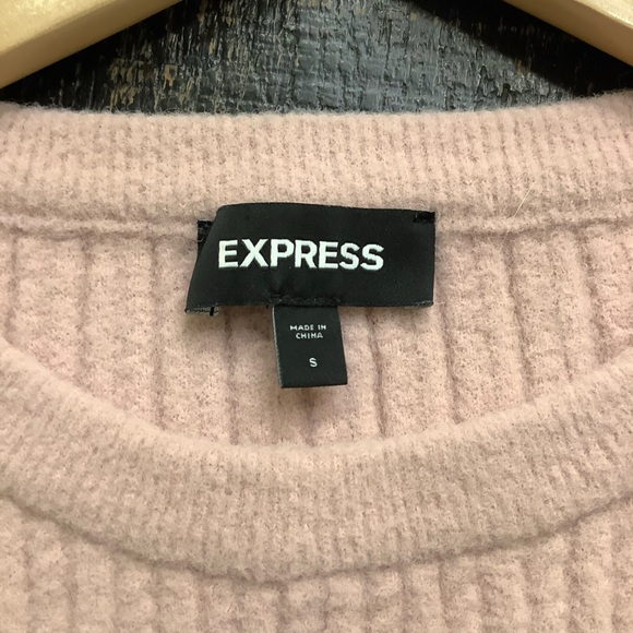 EXPRESS Blush Ribbed Women's Sweater - Picture 3 of 6